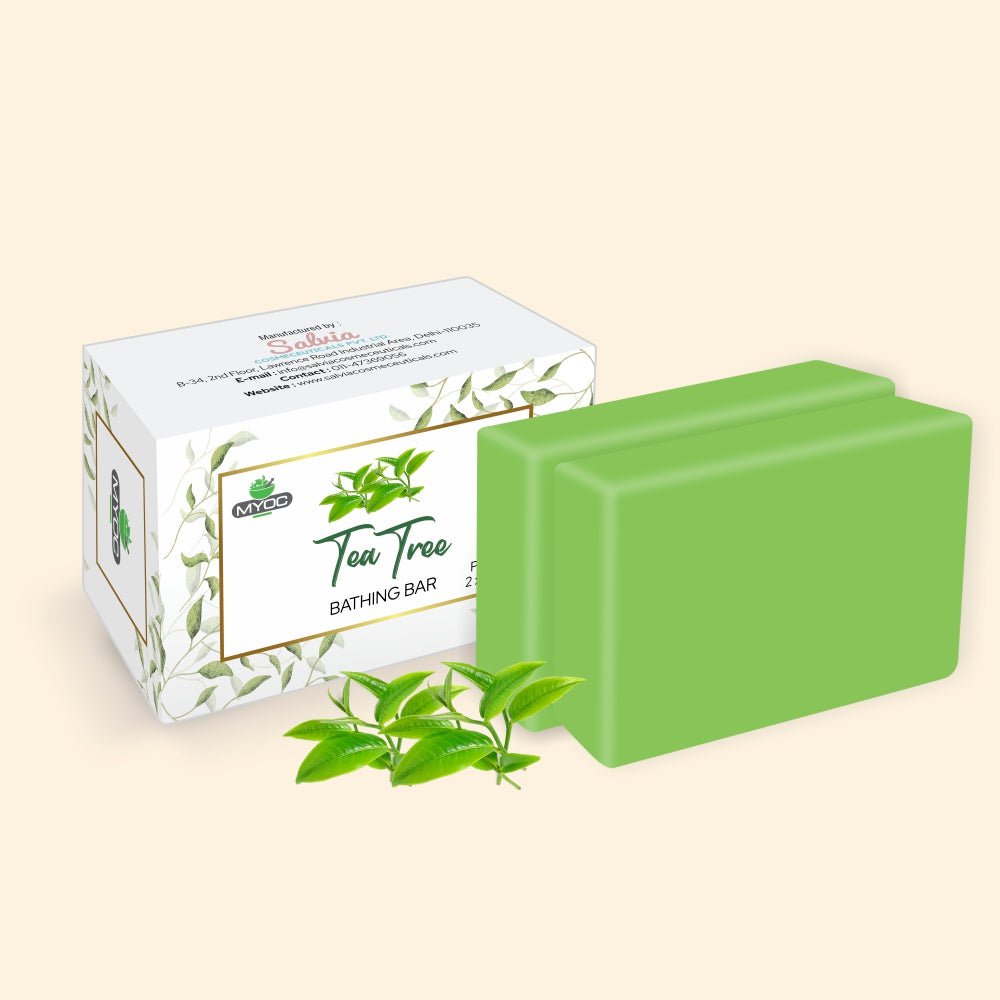 shoprythmindia Myoc MYOC Tea Tree Soap With Glycerine, Vitamin E For Pimple & Acne Control (Pack of 2)